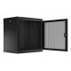 8. SZAFA INSTALACYJNA RACK WISZĄCA 19" 12U 600X450 CZARNA DRZWI PERFOROWANE LANBERG (FLAT PACK)