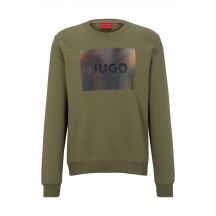 Bluza męska Hugo Boss z bawełaninej dzianiny z nadrukiem zielona (50488906-345)
