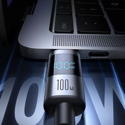 3. Kabel Joyroom S-A16 Pro Prism Series 100W USB-C - USB-C z wyświetlaczem cyfrowym 1,2m - czarny