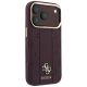 4. Etui Guess Stripe Peony 4G Logo MagSafe na iPhone 18 Pro / 17 Pro - burgundowe