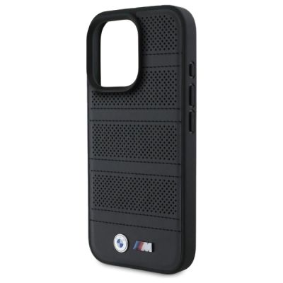 6. Etui BMW M Perforated And Stitched Line MagSafe na iPhone 16 Pro Max - czarne