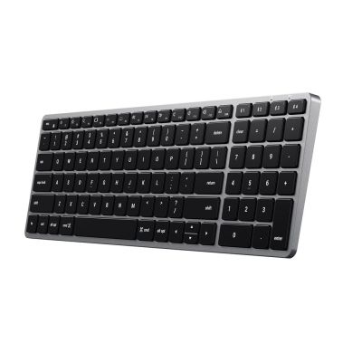 3. Satechi Slim X2 Bluetooth Backlit Keyboard - bezprzewodowa klawiatura z układem numerycznym (space gray) US