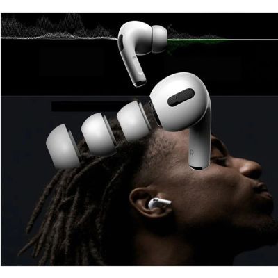 2. Nakładki Tech-Protect Ear Tips na AirPods Pro 3 w rozmiarach S / M / L 3-pack - białe