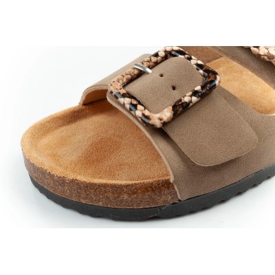 6. Lee Cooper buty laczki damskie klapki wsuwane khaki wygodne lekkie