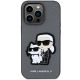 3. Etui Karl Lagerfeld Saffiano Karl & Choupette na iPhone 14 Pro 6- srebrne
