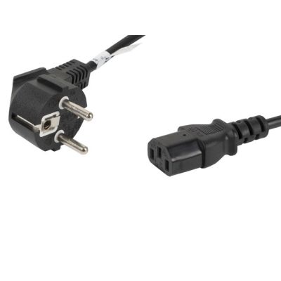 3. Kabel Lanberg CA-C13C-10CC-0018-BK (C13 / IEC C13 / IEC 320 C13 F - Shuko M; 1,8m; kolor czarny)