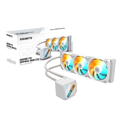 6. GIGABYTE GAMING 360 ICE Procesor Chłodnica cieczy all-in-one 12 cm Biały 1 szt.
