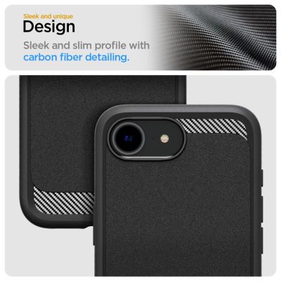 11. Etui Spigen Rugged Armor MagSafe na iPhone 16e / 17e- czarne