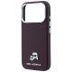 6. Etui Karl Lagerfeld Grained Choupette Head Metal MagSafe na iPhone 18 Pro Max - burgundowe