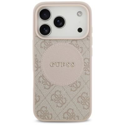 3. Etui Guess 4G Circle Classic Logo MagSafe na iPhone 17 Pro - różowe