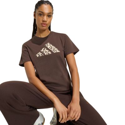5. Koszulka damska adidas Animal Graphic brązowa KT2676