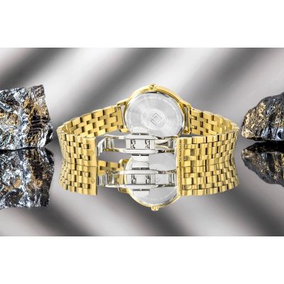 7. Zegarek Damski Giewont Sapphire Złoto Czarny GW7370-B4