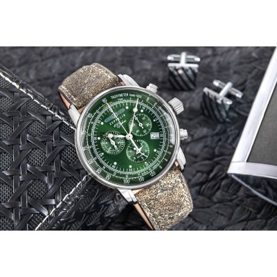 5. Zegarek Męski ZEPPELIN 100 Jahre Chronograph 8680-4 + BOX