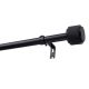 KARNISZ ROZSUWANY POJEDYNCZY FI 19 MM OMEGA CZARNY 140-220 CM KOWALSKI