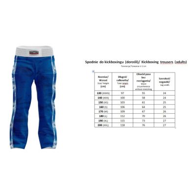 6. Spodnie do kickboxingu MASTERS SKBP-M (WAKO APPROVED)