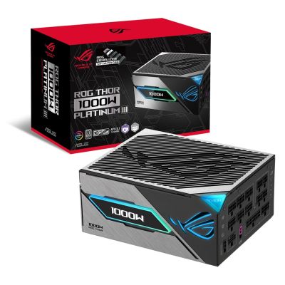 8. ASUS ROG -THOR-1000P3-GAMING-E moduł zasilaczy 1000 W 20+4 pin ATX ATX Czarny