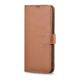 3. iCarer Haitang Leather Wallet Case skórzane etui do Samsung Galaxy S22+ (S22 Plus) portfel obudowa pokrowiec brązowy (AKSM05BN)