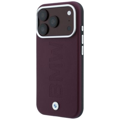 2. Etui BMW Sign Centered Deboss MagSafe na iPhone 17 Pro / 18 Pro - bordowe