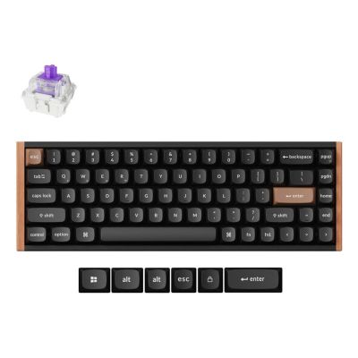 2. Keychron K6 HE klawiatura Uniwersalne USB + Bluetooth Brązowy, Czarny