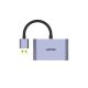 3. UNITEK V1304A adapter kablowy 0,15 m USB Typu-A HDMI + VGA (D-Sub) Szary