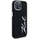 4. Etui Karl Lagerfeld Silicone Metal Script Logo na iPhone 15 - czarne