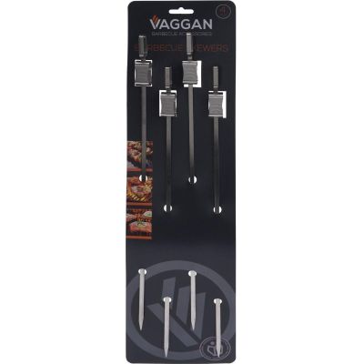 8. SZPIKULEC DO SZASZŁYKÓW 4SZT DŁ. 40,5CM STAL NIERDZEWNA