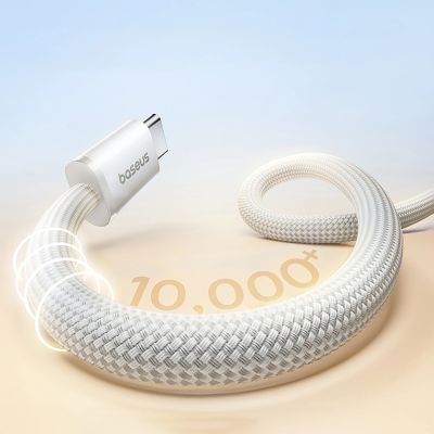 7. Kabel Baseus Dynamic 4 Pro 100W USB-C - USB-C magnetyczny 1m - biały