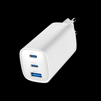 3. GEMBIRD SZYBKA ŁADOWARKA USB POWER DELIVERY USB TYPU C, 3X USB, 65 W, GAN BIAŁA