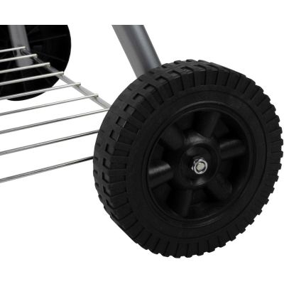 20. GRILL OGRODOWY KULISTY REX STALOWY 46CM Z POPIELNIKIEM