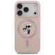 3. Etui Karl Lagerfeld Silicone Karl&Choupette Ring MagSafe do iPhone 17 Pro - różowe