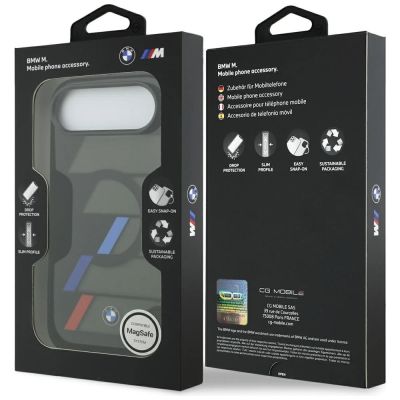 8. Etui BMW M IML Metal Buttons Tricolor Lines MagSafe na iPhone Air - czarne