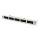 7. Digitus Panel krosowy (patch panel) ISDN 19" 50x RJ45 (8P4C), LSA poziom, kat.3, nieekranowany, 1U, szary