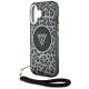 5. Etui Guess HC IML Leopard Triangle Cord Strap MagSafe do iPhone 16 - czarne