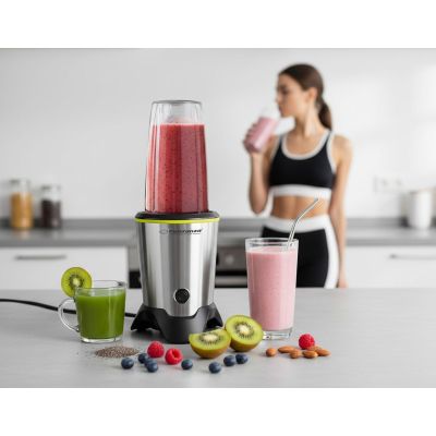 20. Blender sportowy Esperanza MASTER EKM028 (1000W; kolor czarno-srebrny)