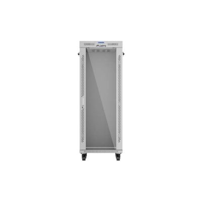 5. LANBERG SZAFA INSTALACYJNA RACK STOJĄCA 19" 32U 600X600 SZARA DRZWI PRZESZKLONE LCD (FLAT PACK) V2