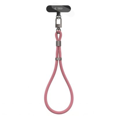 2. Smycz Tech-Protect C11S Rope Wrist Strap do telefonu - różowa