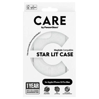 4. Etui CARE by PanzerGlass Flagship Star Lit Case z MagSafe na iPhone 16 Pro Max - białe