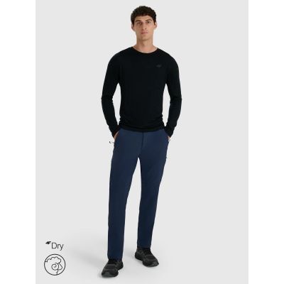 4. Longsleeve trekkingowy szybkoschnący z wełną merino męski 4F 4FWAW25TFLOM430-20S