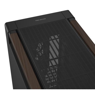 27. ASUS ProArt PA602 Wood Edition Modern Black - Metal Panel Midi Tower Czarny, Drewno