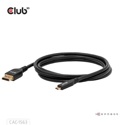 7. CLUB3D CAC-1563 adapter kablowy 2 m USB Type-C DisplayPort Czarny