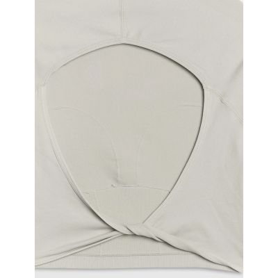 5. Longsleeve treningowy crop-top z wycięciem na plecach damski 4F 4FRSS25TFLOF486-83S