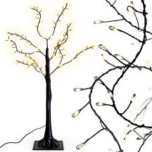 DRZEWKO DEKORACYJNE 100LED 90CM BLACK