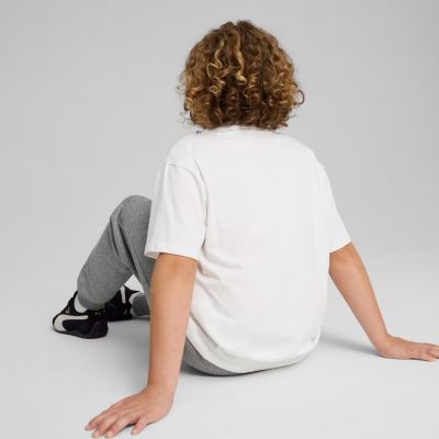 4. Koszulka dla dzieci Puma ESS Small No.1 Logo Relaxed Tee biała 684920 02