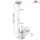 3. Uchwyt sufitowy do telewizora Maclean MC-504B (Obrotowy, sufitowy, Uchylny; 23" - 42"; max. 30kg)