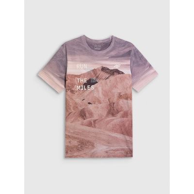 5. T-shirt regular z nadrukiem męski 4F 4FRSS26TTSHM4229-83A