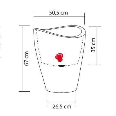7. Scheurich 4033083542675 sadzarka Zewnętrzna Sadzarka w doniczce Wolnostojący Plastik Czarny