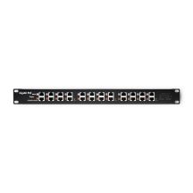 Qoltec Patch panel RACK | 12 portów | PoE | Czarny