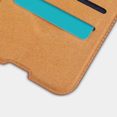 10. Nillkin Qin Case etui do Xiaomi Redmi Note 11 Pro+ (China) / Redmi Note 11 Pro (China) / Mi11i HyperCharge osłona na aparat kabura pokrowiec obudowa z klapką brązowy
