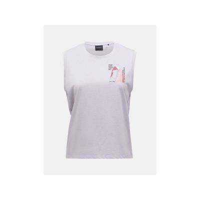 Koszulka damska PEAK PERFORMANCE W Explore Graphic Sleeveless kolor szary