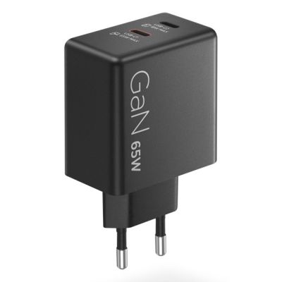 6. Ładowarka sieciowa Lenovo G0A6065BEU GaN 2x USB-C 65W czarna